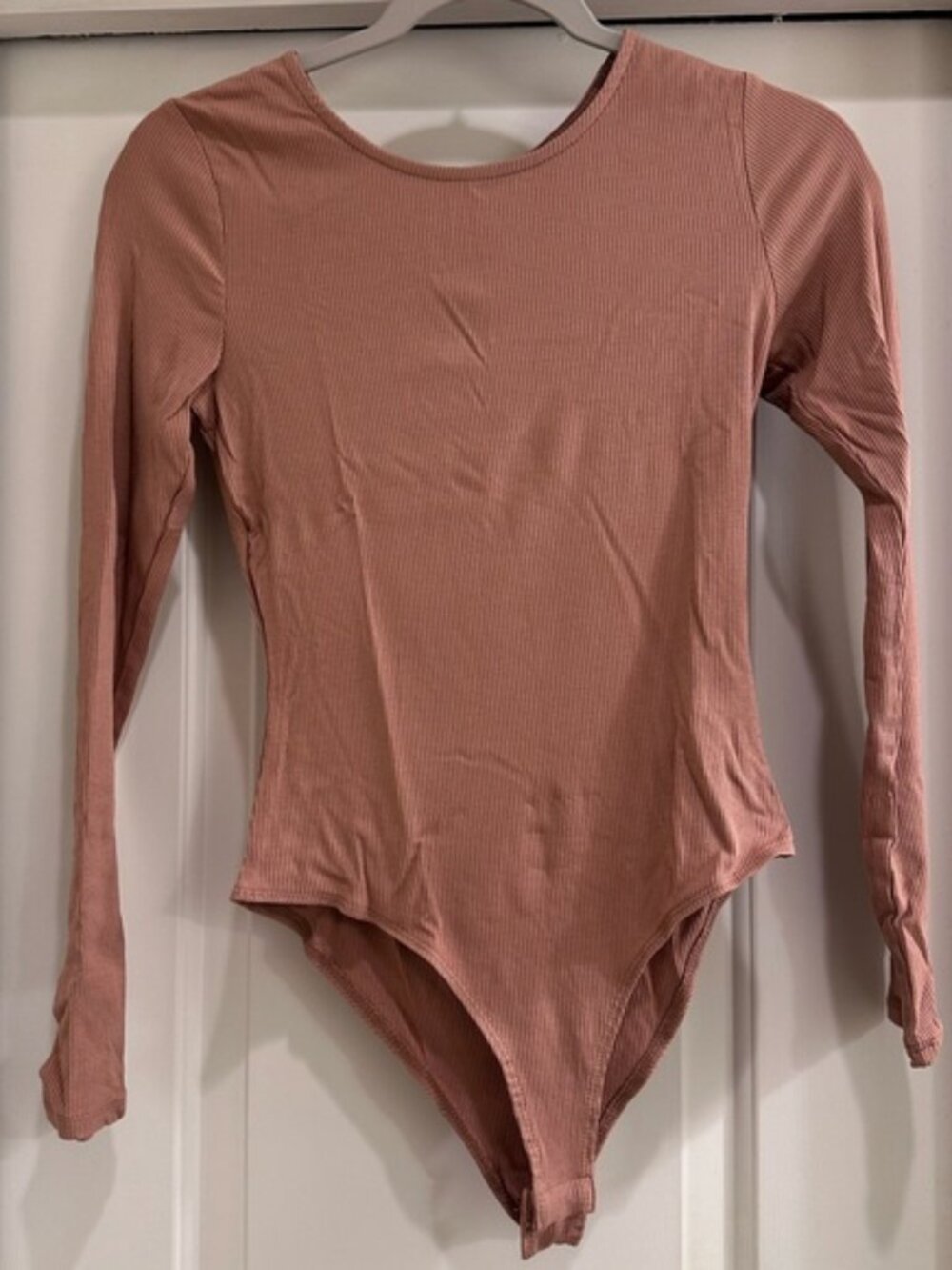 Belle Du Jour Camel Ribbed Bodysuit